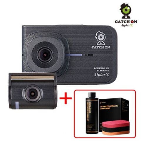 캐치온 알파 2채널 블랙박스 64G+WIFI동글+자동차 흠집제거제
