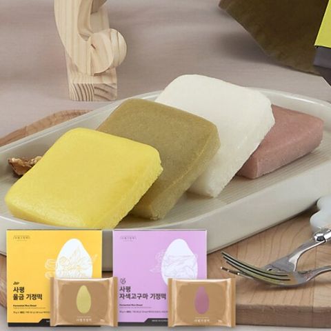 [사평 선물세트] 자색고구마+울금 기정떡/2박스