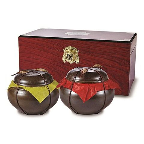 항아리에 담은 전통된장1kg + 찹쌀고추장1kg 선물세트(보자기)