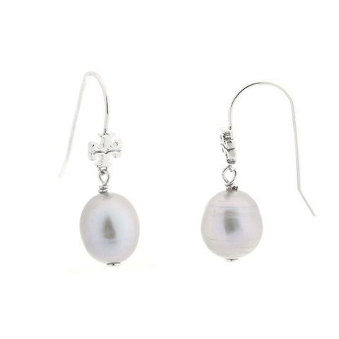 [토리버치] 로고 펄 드롭 이어링 57719_022_Tory Silver