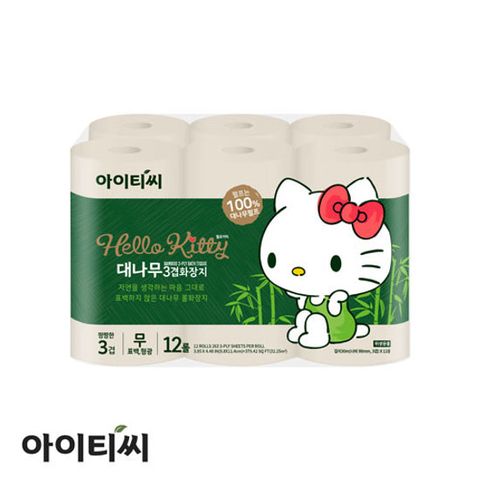 헬로키티 대나무 3겹화장지 12롤x1팩(12롤)