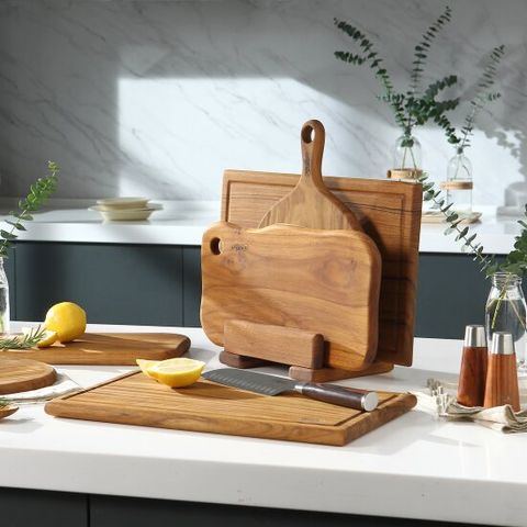 [아이넥스]아그닉스 티크 원목도마 세트