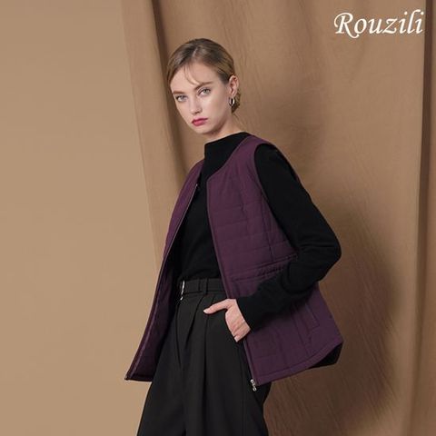 [마르조]ANC_로니 패딩앙상블 베스트 퍼플_2ARFMD01