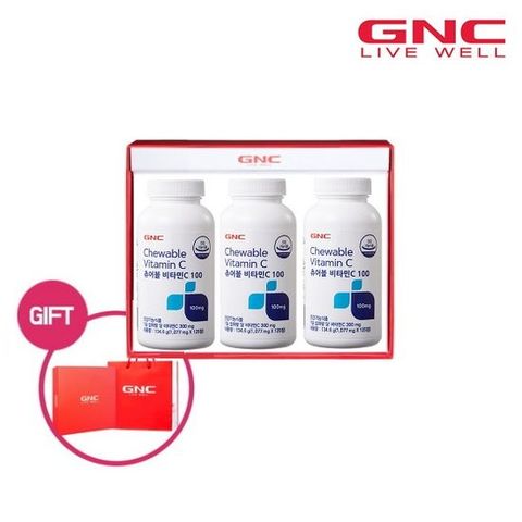 [롯데백화점][지앤씨][GNC] 츄어블 비타민C 100 3개 세트 (1,077mg X 125정