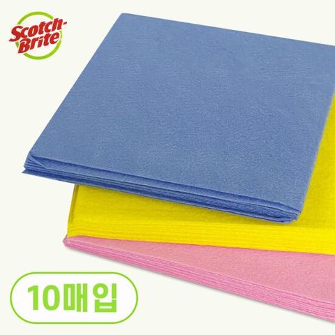 독일행주 3M 베이직 부직포 칼라행주 10매입 주방 세차 업소용