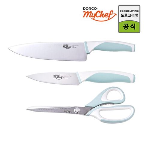 도루코 마이셰프 마린 민트 칼가위세트(식도+과도+가위)