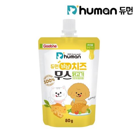 [듀먼] 냠냠치즈무스 닭고기 80g  1팩