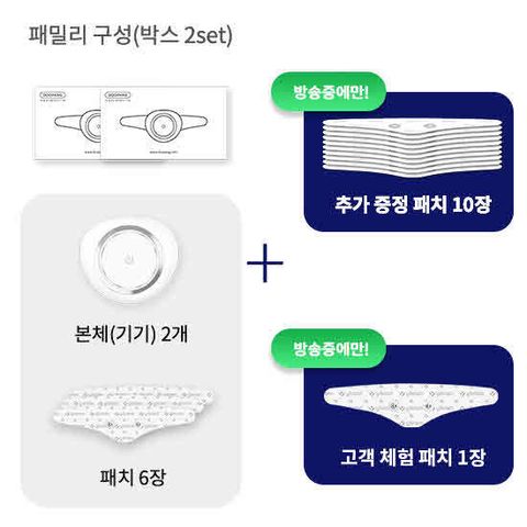 두팡 편두통완화 의료기기 패밀리 (2SET+추가패치10장+무료체험분)