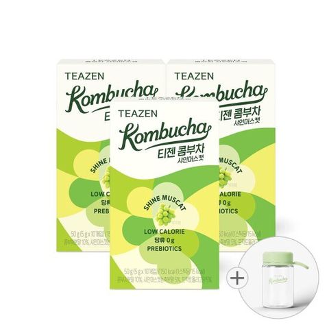 티젠 콤부차 샤인머스캣 10스틱*3박스+보틀
