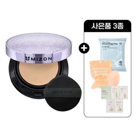 [미즈온] 비건 에센셜 광채 콜라겐 커버 쿠션15g 본품1개+리필1개+사은품3종