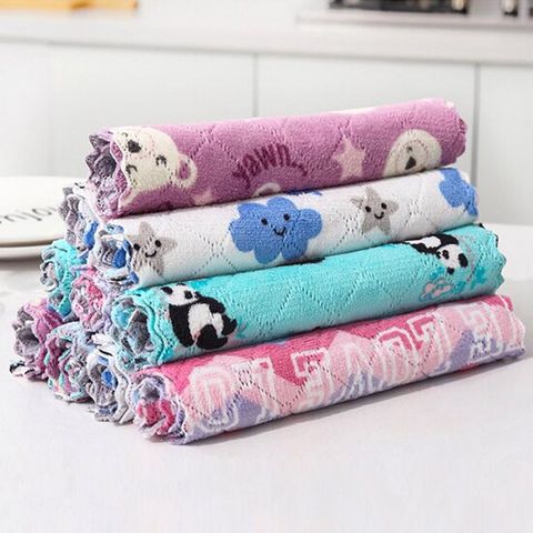 에이치투  벨벳 극세사 주방 요술 캐릭터 행주 25cmx25cm L 10장