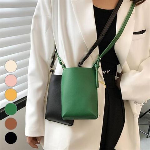 여자가방 데일리 심플 미니크로스백 핸드폰가방 레더