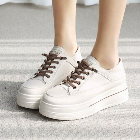 [주문폭주] 바닐라슈 키리스 밴딩끈 통굽 키높이 스니커즈(5cm)