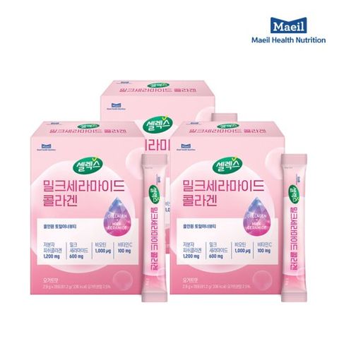 [본사직영]셀렉스 밀크세라마이드 콜라겐 스틱[2.9gX28포] 3박스