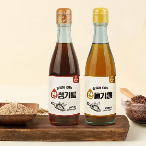 [김선교장인]국내 저온착유 들기름+참기름 세트