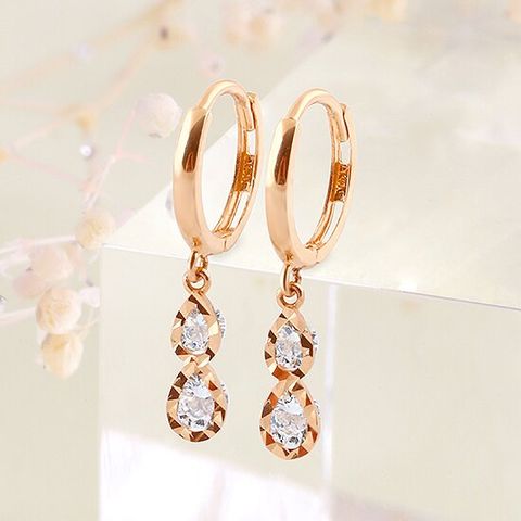 [제메이스] 14K 컷팅 드롭 샤인 원터치 귀걸이