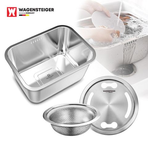 바겐슈타이거 스텐304 설거지통10L + 스텐304 배수구망+커버