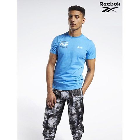 [리복]Reebok남성 블루 MYT 그래픽 반팔티셔츠