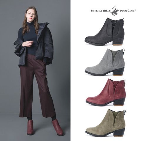 비버리힐스폴로클럽 투톤 핫픽스 앵클퍼부츠