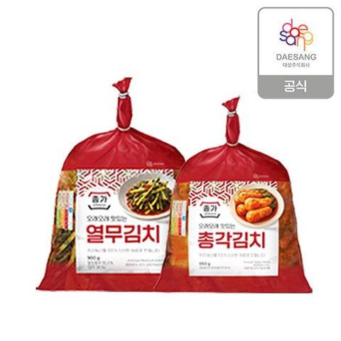 종가 열무김치 900g + 총각김치 850g