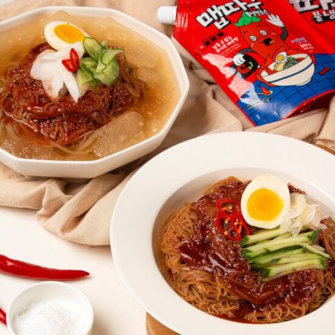 맵따구 불 냉면 매운 (물+비빔) 반반 냉면 4인분 세트