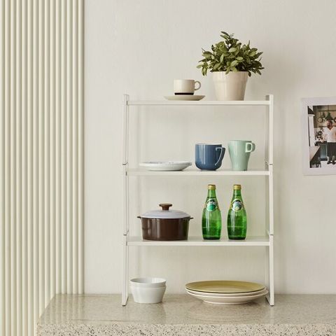 클리벤 다용도 플레이트 스틸 선반정리대 3단