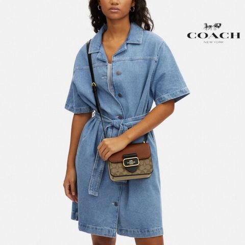 코치 COACH CL462 여자 가방 컬러블럭 모건 스퀘어 크로스백