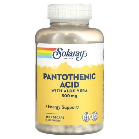 미국 솔라레이 판토텐산 위드 알로에 베라 500 mg 250베지캡슐