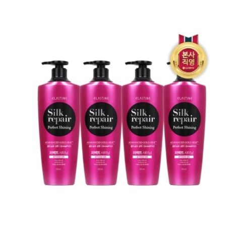 [엘라스틴]엘라스틴 실크리페어 샤이닝 골드 샴푸 550ML x 4개
