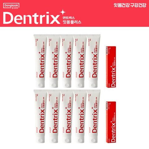 동국제약 덴트릭스 잇몸플러스 실속세트(160g 10개+60g 2개)
