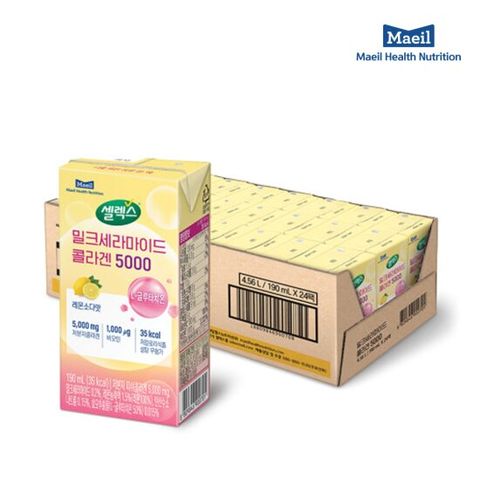 셀렉스 밀크세라마이드 콜라겐 음료 5000 190ml*24팩 글루타치온