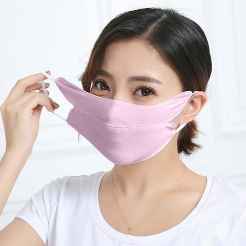 숨쉬기 편한 입체 UV차단 마스크(핑크) 천마스크