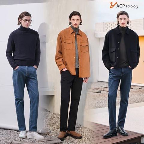 ACP 남성 라이크라 기모 테이퍼드핏 데님 3종