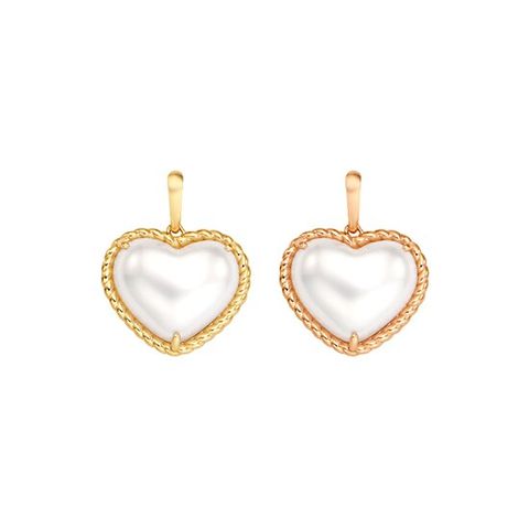 [제메이스] 14K 하트 진주 펜던트