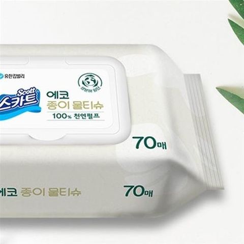 유한킴벌리 펄프 에코종이 물티슈 스캇 물티슈 3개 청소 클리너