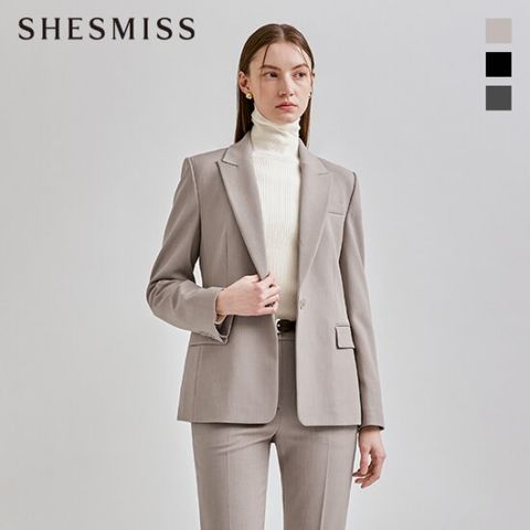 [쉬즈미스] 베이직 원버튼 셋업 재킷_SWSJKN41040