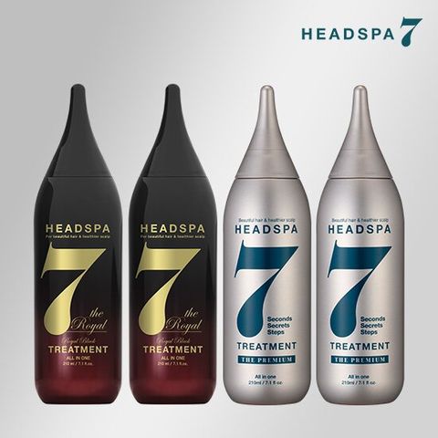 헤드스파7 로얄블랙 + 더프리미엄 트리트먼트 세트 (210ml 4병)