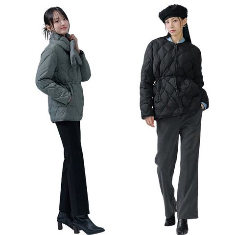 [체이스컬트] 여성 미니멀 깔깔이 패딩 2컬러