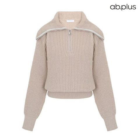 [ab.plus] 세일러 넥 집업 포인트 니트 (LSY1MW35A)