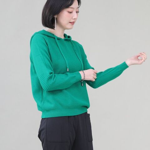 애비뉴투지 엄마옷 후드 니트 라글란 여성 긴팔 티셔츠 A12358