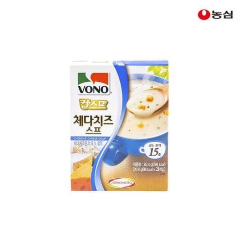 [농심] 농심 보노 체다치즈스프 3입 63g 5개