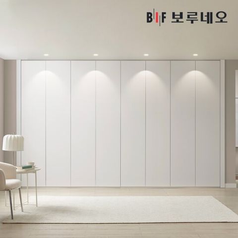 보루네오 레스 무몰딩 맞춤시공 여닫이 붙박이장 270cm 9자