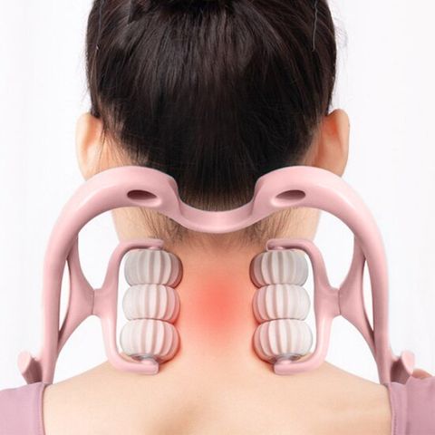 6볼 롤러 목 어깨 마사지기  수동 지압 승모근 림프 안마기