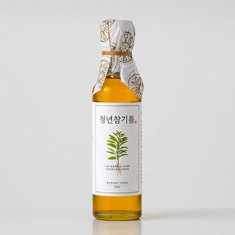 [전라도청년] 저온압착 100%통참깨 청년참기름 180ml
