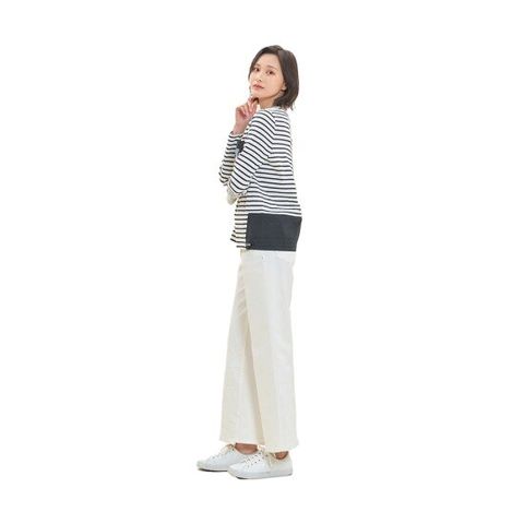 [올리비아하슬러] 와이드 실루엣 뒤오비 이밴드 데님 _OHDSDP401