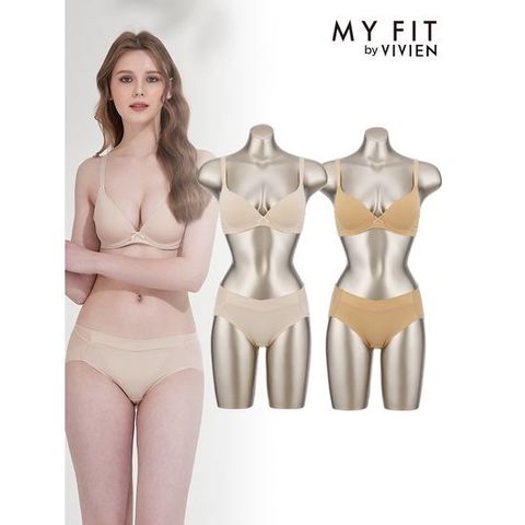 [비비안] MYFIT 누드스킨패키지 노와이어 여자속옷세트 4종