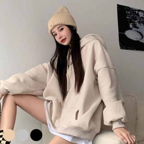 [라일리] Rly 오버핏 앞뒤 영문프린팅 후드티 URD-261