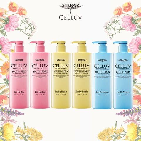 셀럽PDRN샴푸 로즈450mlx2+프리지아450mlx2+뮤게 450mlx2