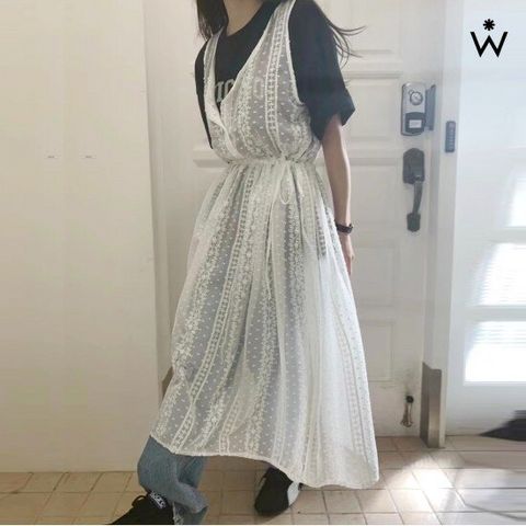 [위시드]시스루 레이어드 원피스 (WIBAOP035)