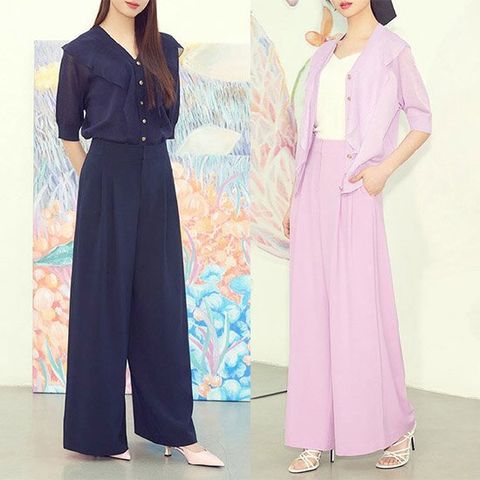 [마라빌라] 프릴가디건 팬츠 2종셋업
